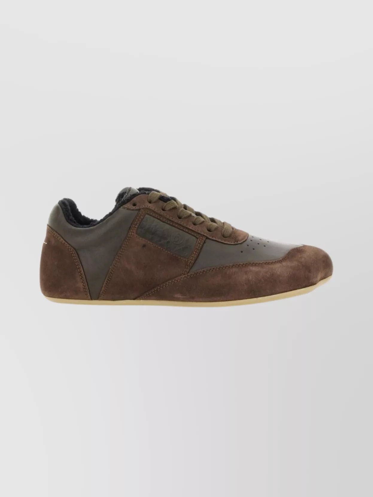 Mm6 Maison Margiela Low-Top Suede Sneakers Rubber Sole