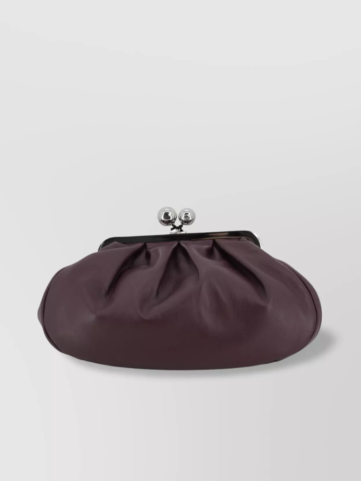 Weekend Max Mara Soft Pleated Clutch Metallic Frame
