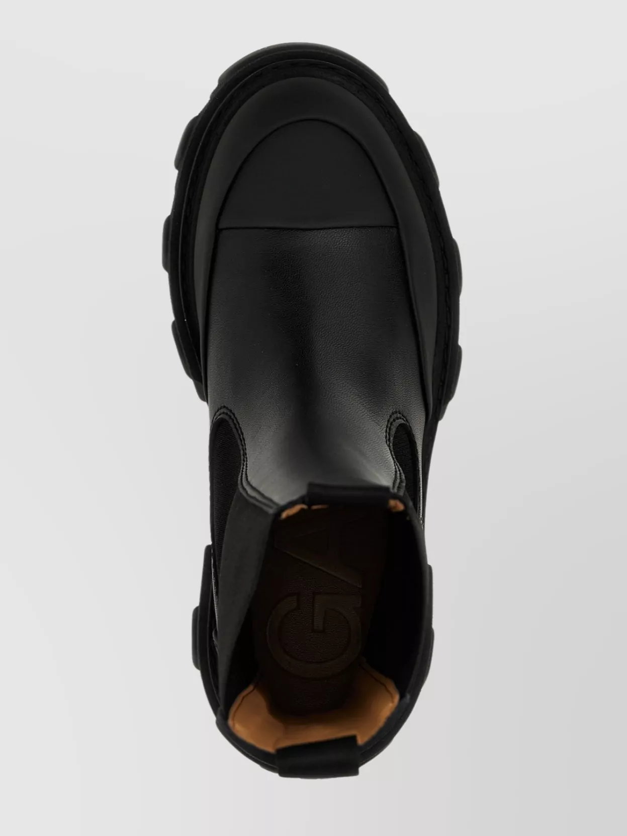 Ganni Chunky Sole Leather Ankle Boots