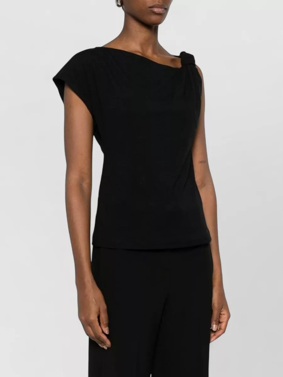 Pinko Cotton Sleeveless Knotted Top