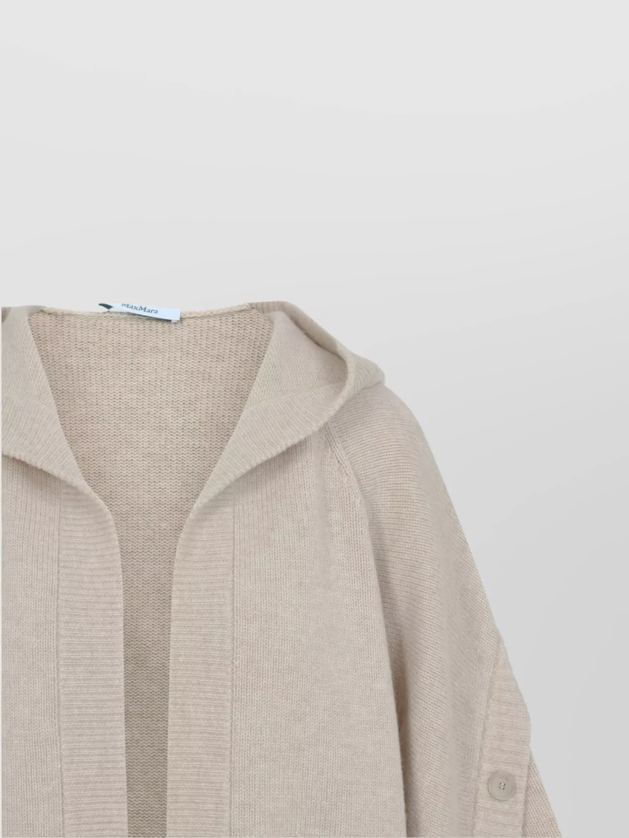 MAX MARA VALS BOTTONS CARDIGAN マックスマーラ ヴァルス Max Mara Vals Button Wool-Cashmere Hooded Cardigan