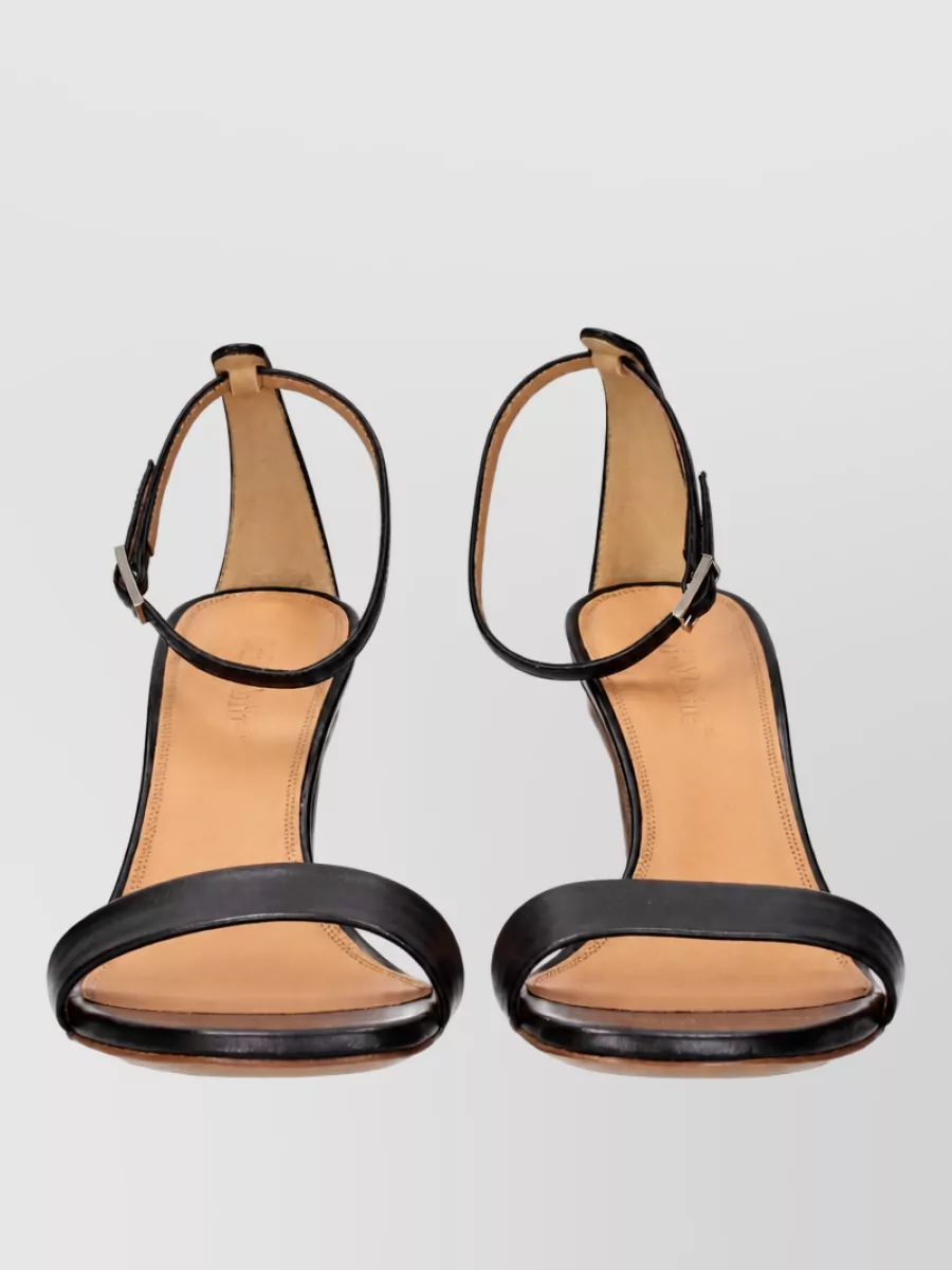 Off-White Leather Stiletto Heel Sandals