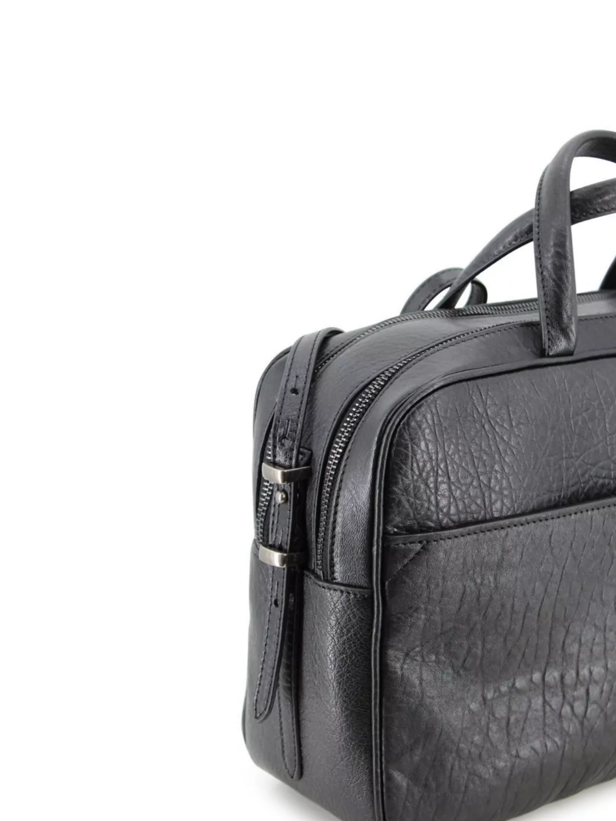Weekend Max Mara Spacious Nappa Leather Cross-body Satchel In Black