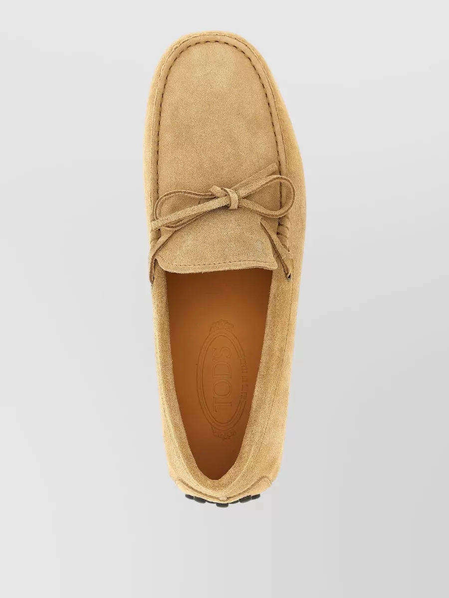 Tod's Suede Loafers Gommino Style Bow Detail