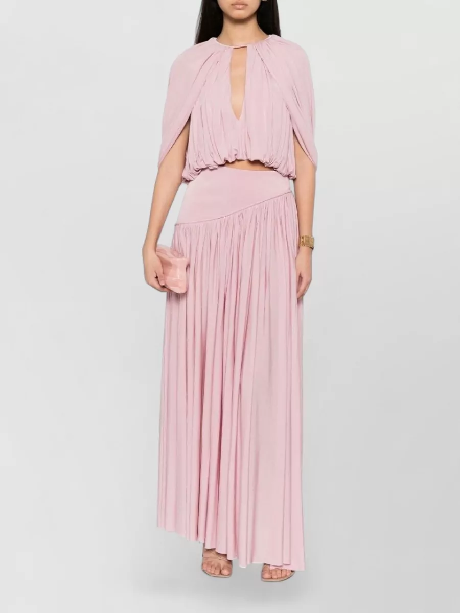 Zimmermann Viscose Asymmetric Draped Maxi Skirt