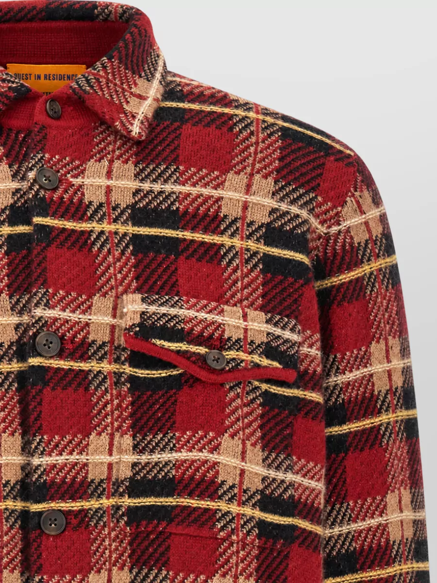 Guest In Residence Cashmere Oversized Checked Shirt Jacket