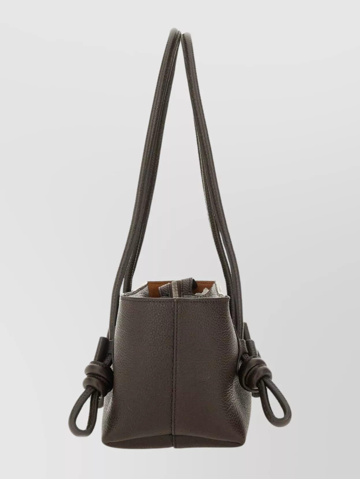 Hereu Textured Shoulder Bag Knotted Handles
