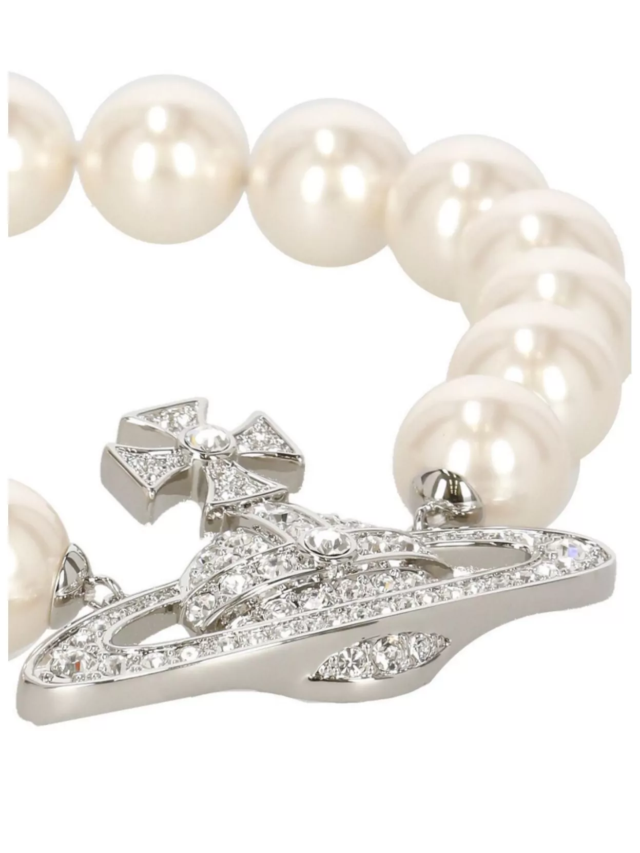 Vivienne Westwood Orb Pendant Crystal Pearl Necklace