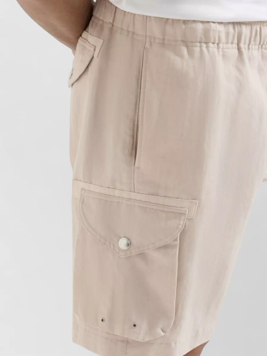 Brunello Cucinelli Linen Cotton Cargo Bermuda Shorts