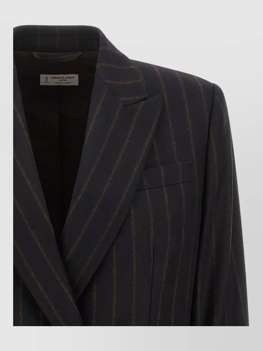 Alberto Biani wool pinstripe double-breasted blazer
