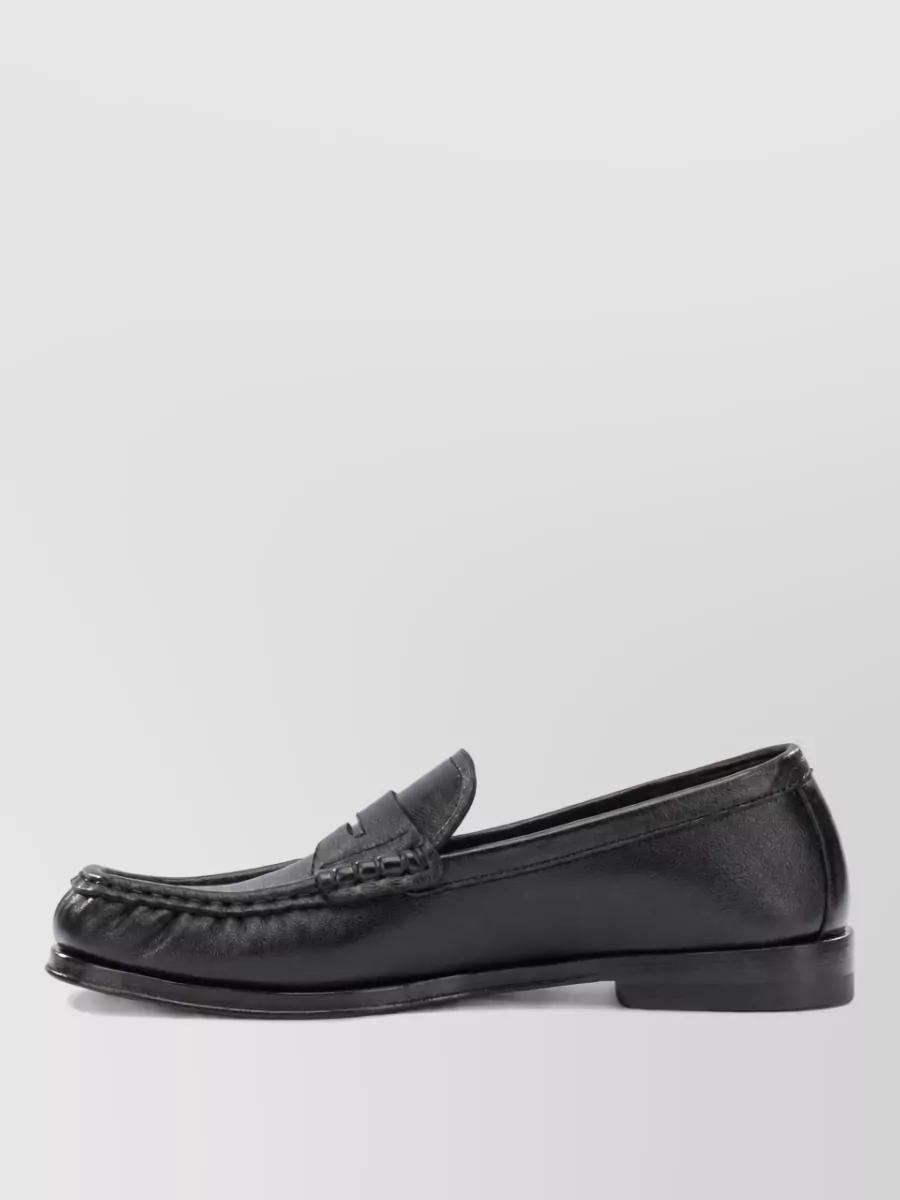Henderson Baracco Leather Penny Strap Round Toe Loafers