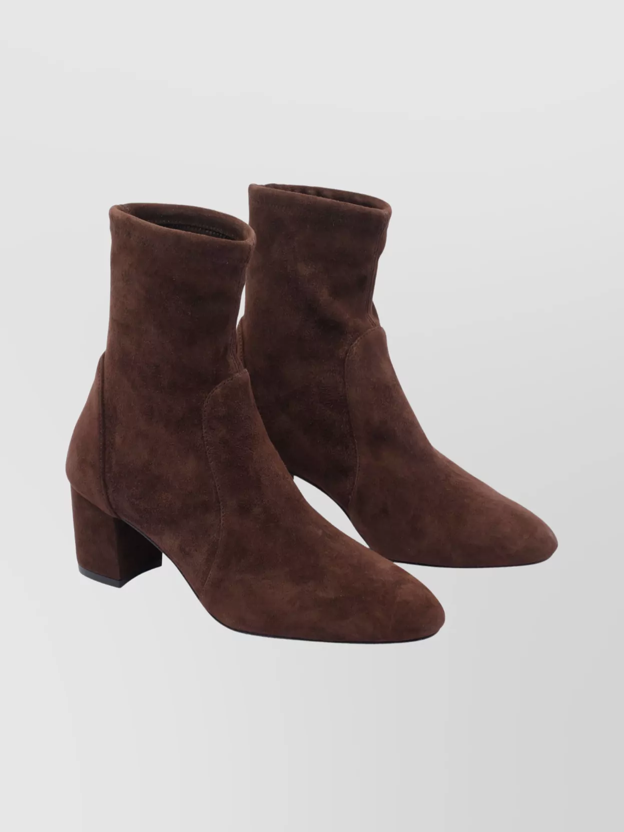 Stuart Weitzman Suede Ankle Length Block Heel Boots