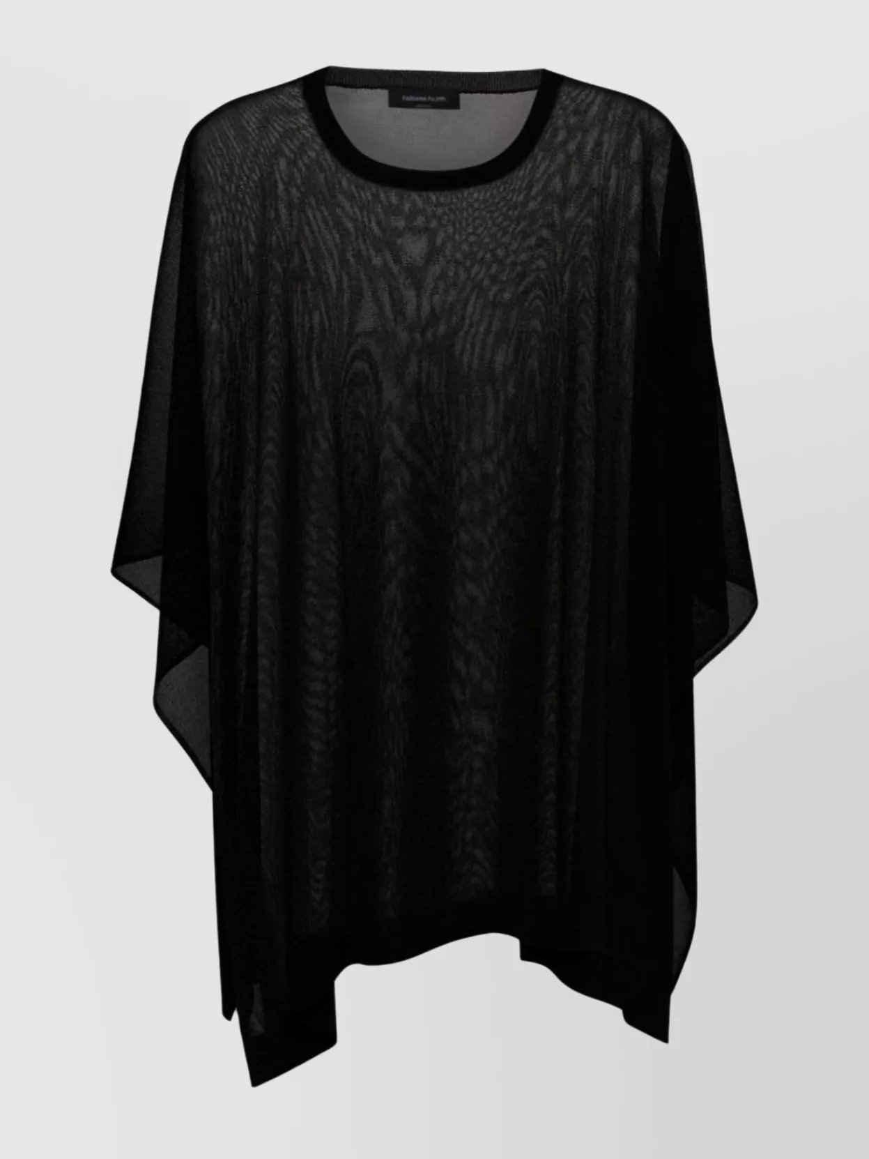 Fabiana Filippi Cape Sheer Asymmetrical Hem