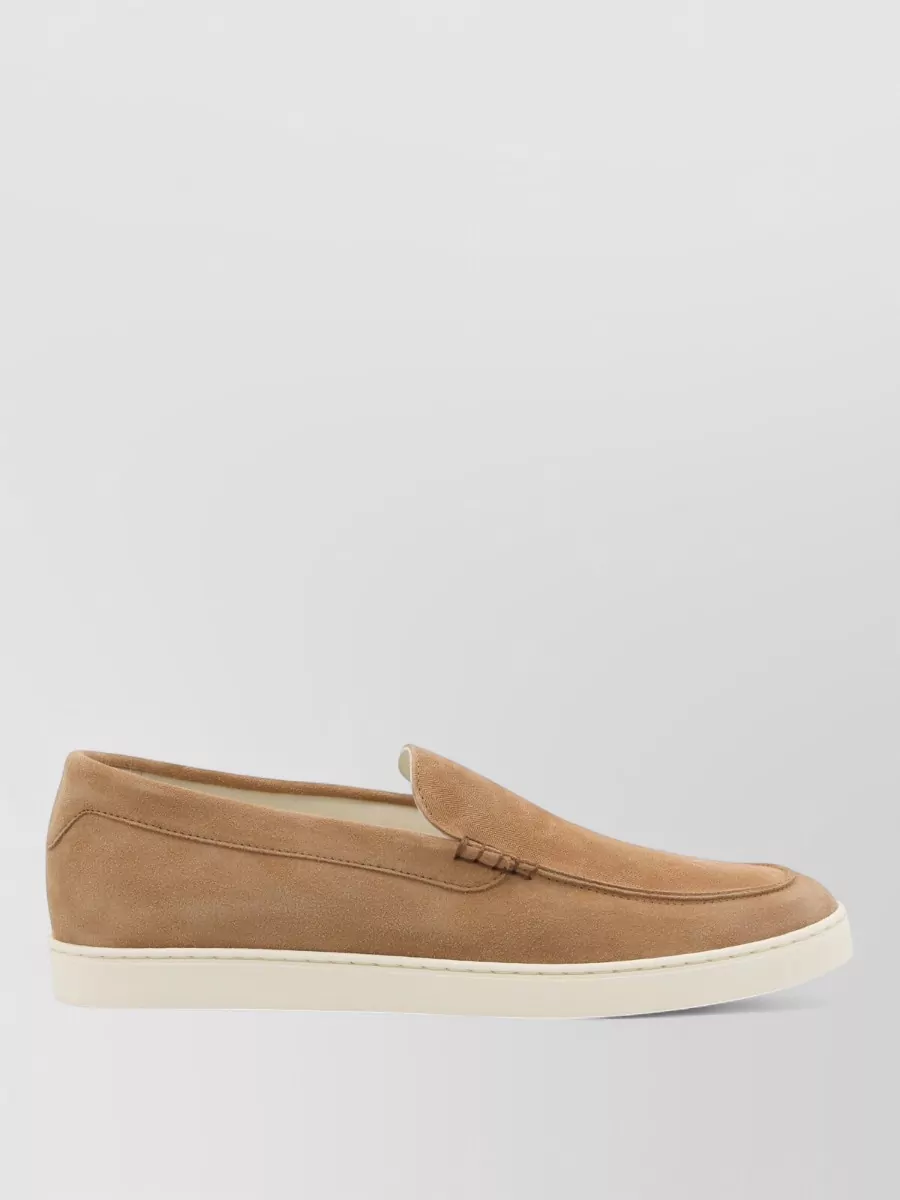 Brunello Cucinelli Loafers Round Toe Suede Finish Rubber Sole