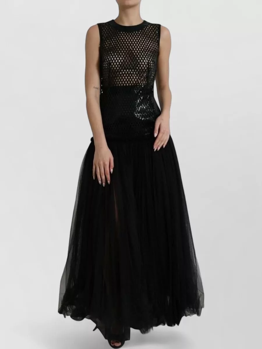 Dolce&Gabbana Sequined sleeveless maxi dress