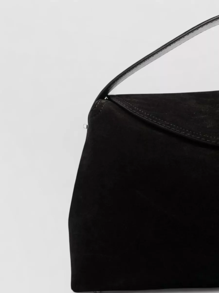 Totême Suede Leather Top Handle Tote Bag