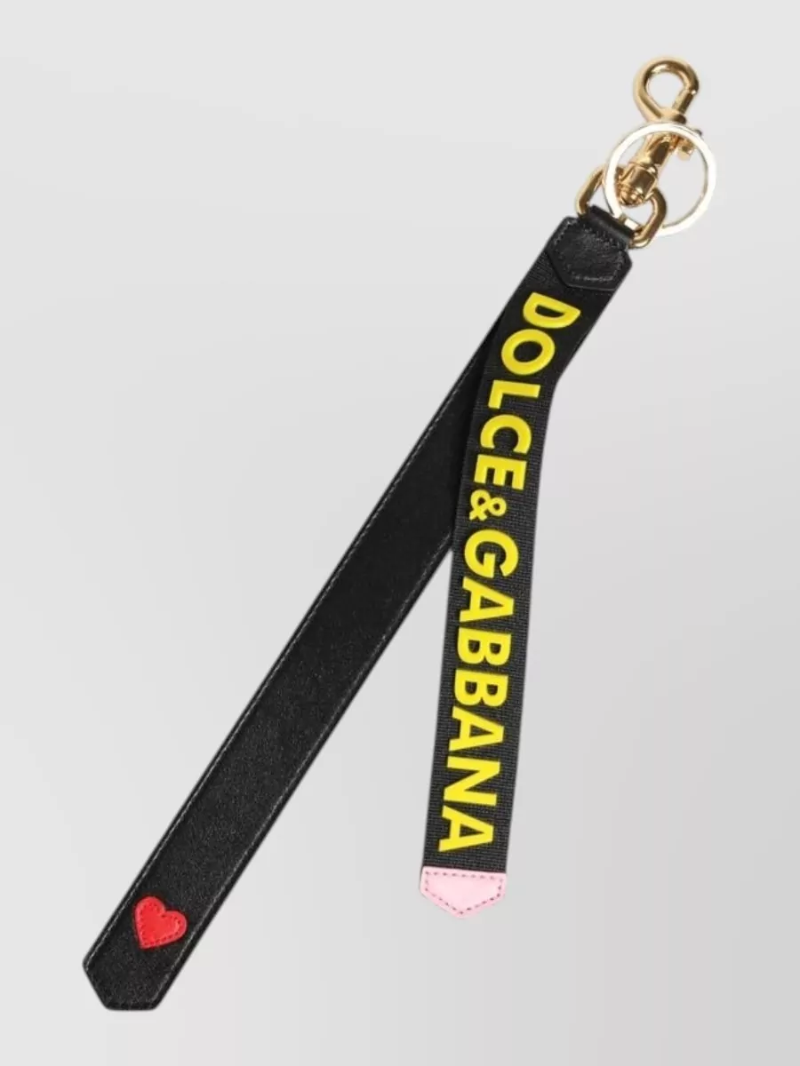 Dolce&Gabbana leather logo keyring