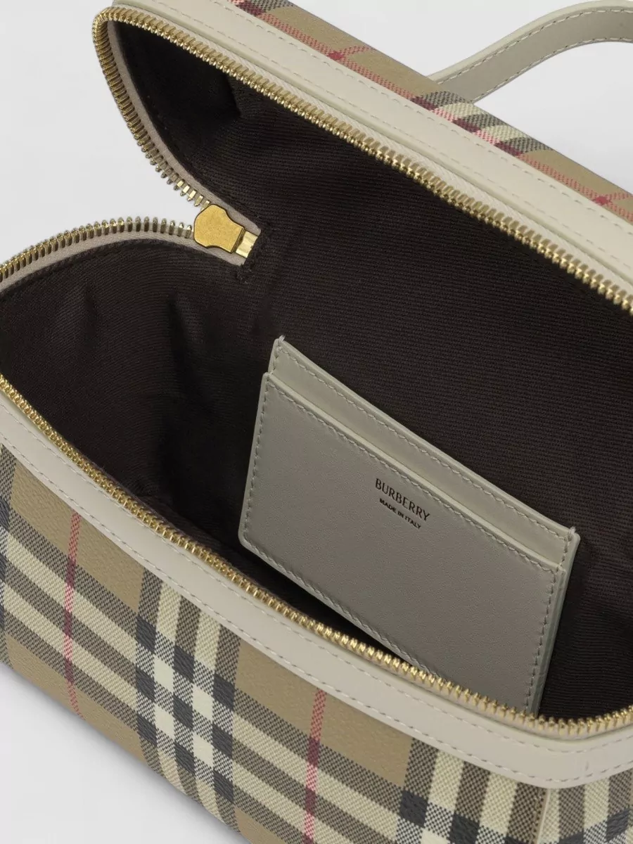 Burberry Check Small Coated Canvas Shoulder Bag
