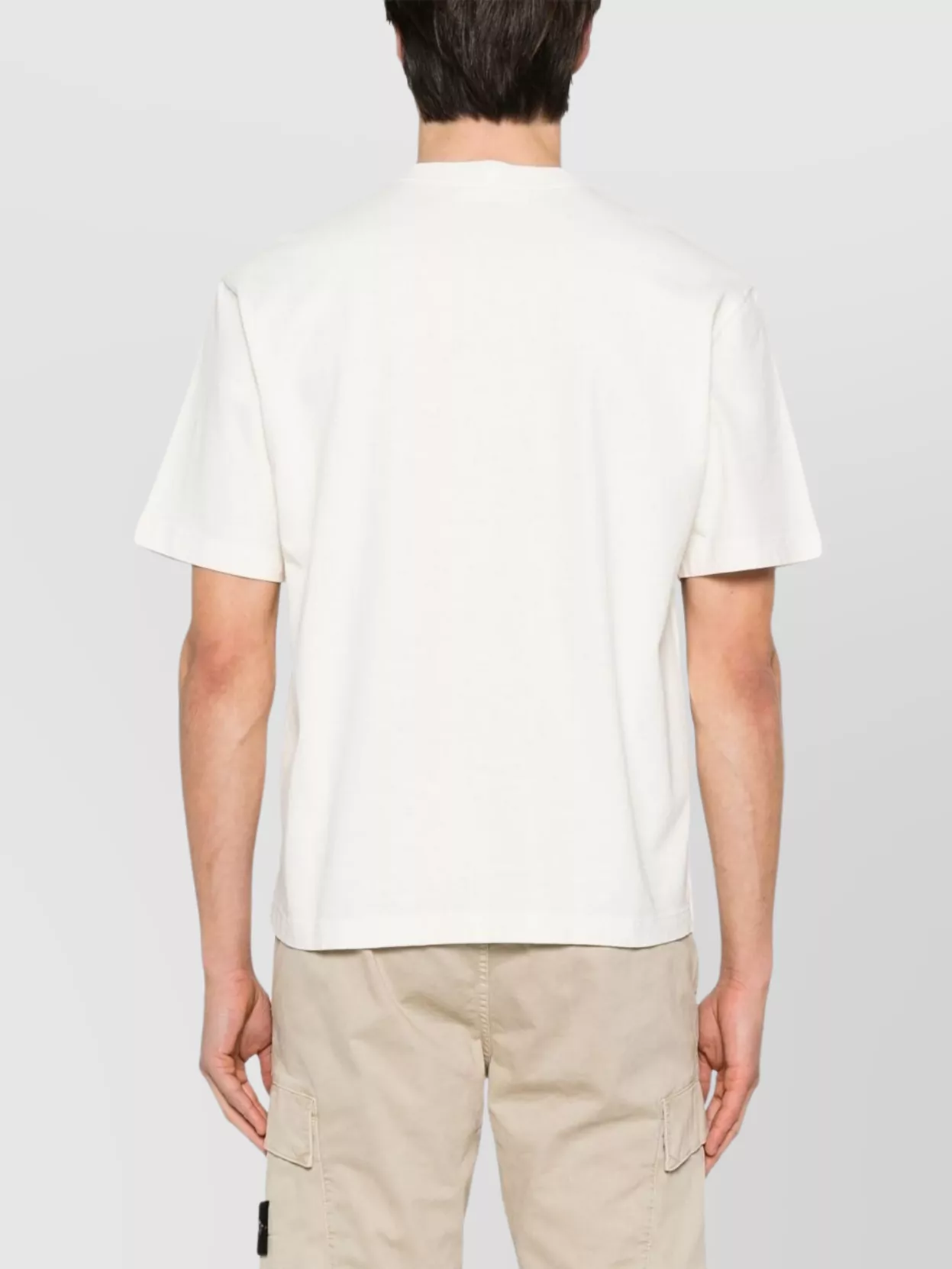 Stone Island Ribbed Crew Neck Cotton T-Shirt