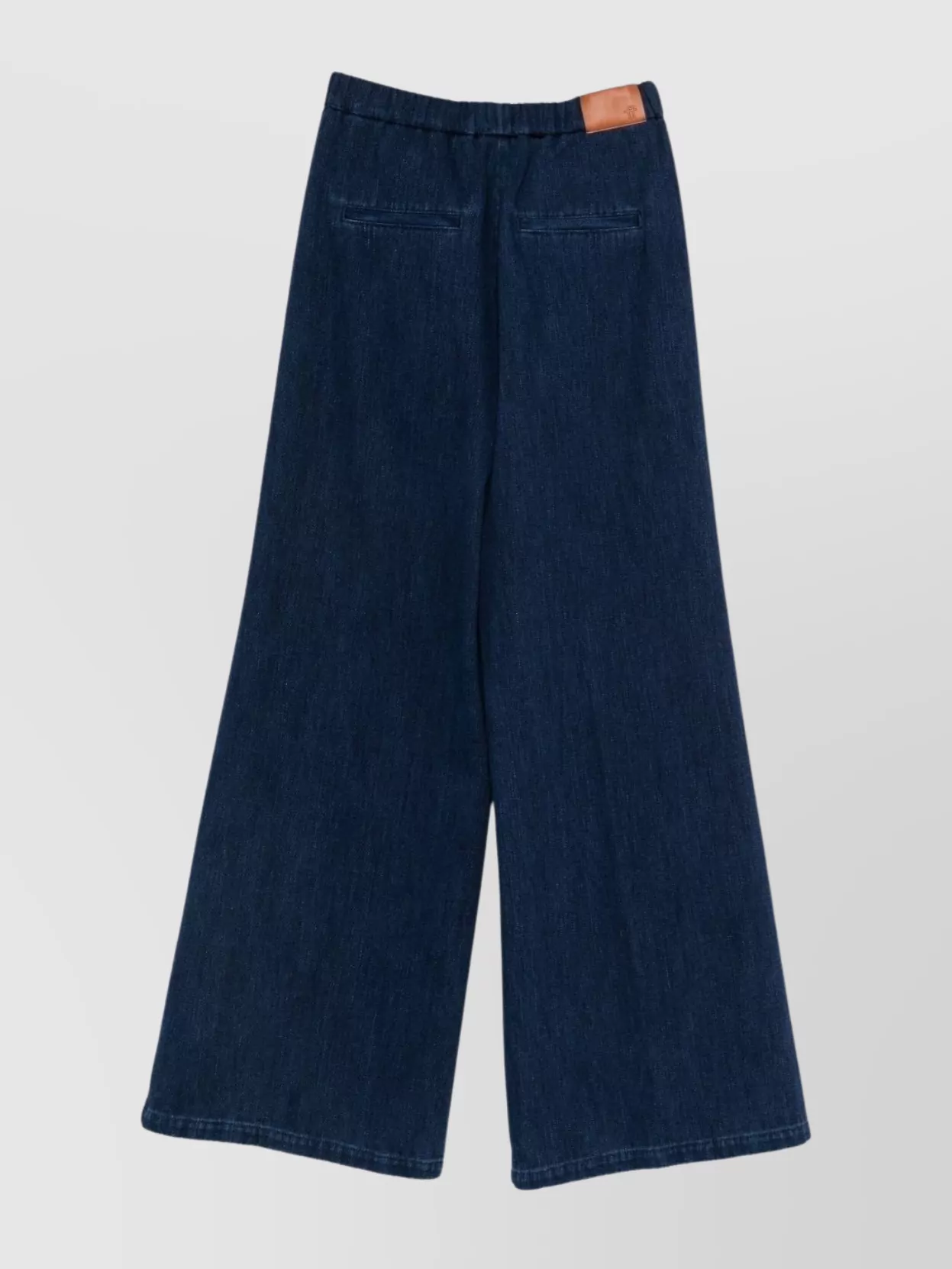 Forte Forte Wide Leg Trousers With Elastic Waist And Pleats In Blue