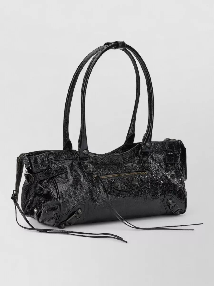 Balenciaga Le City East-West Large Leather Shoulder Bag