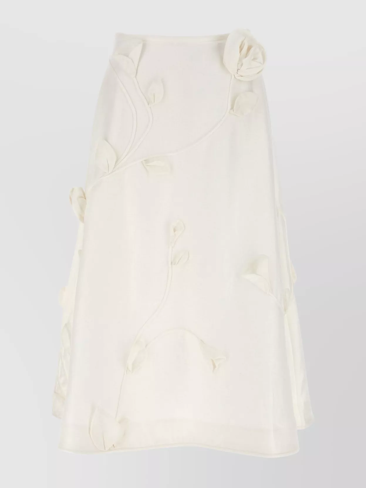 Zimmermann Rose Flare A-line Skirt In White