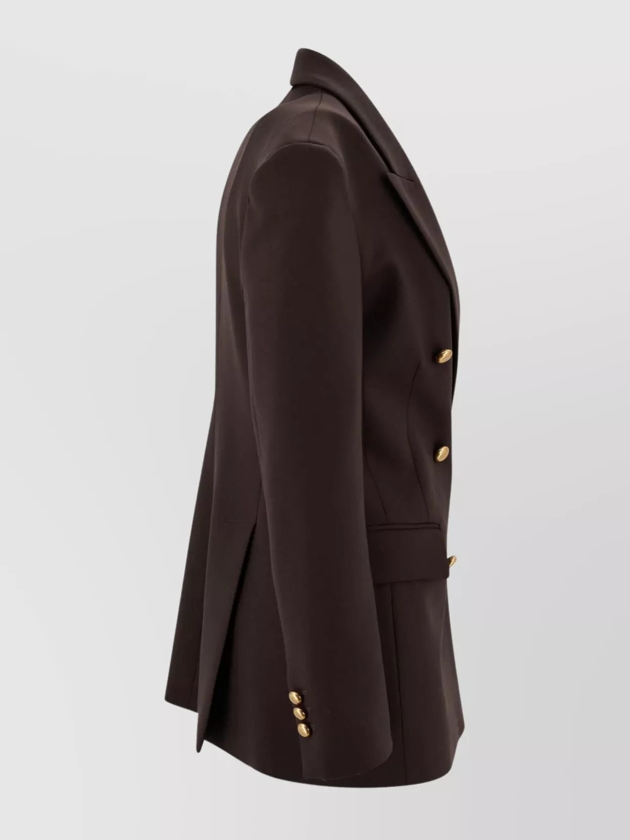 Parosh Double-Breasted Blazer Gold-Tone Buttons