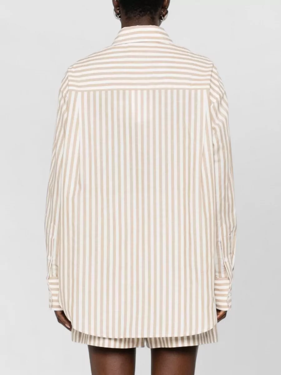 Iro Striped Cotton Long-Sleeve Blouse