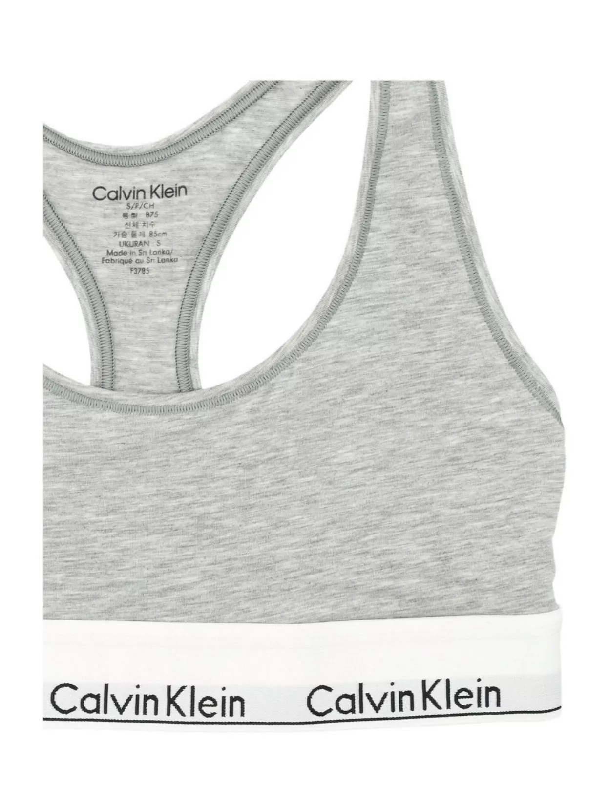 Calvin Klein Cotton Logo Racerback Bralette Icon