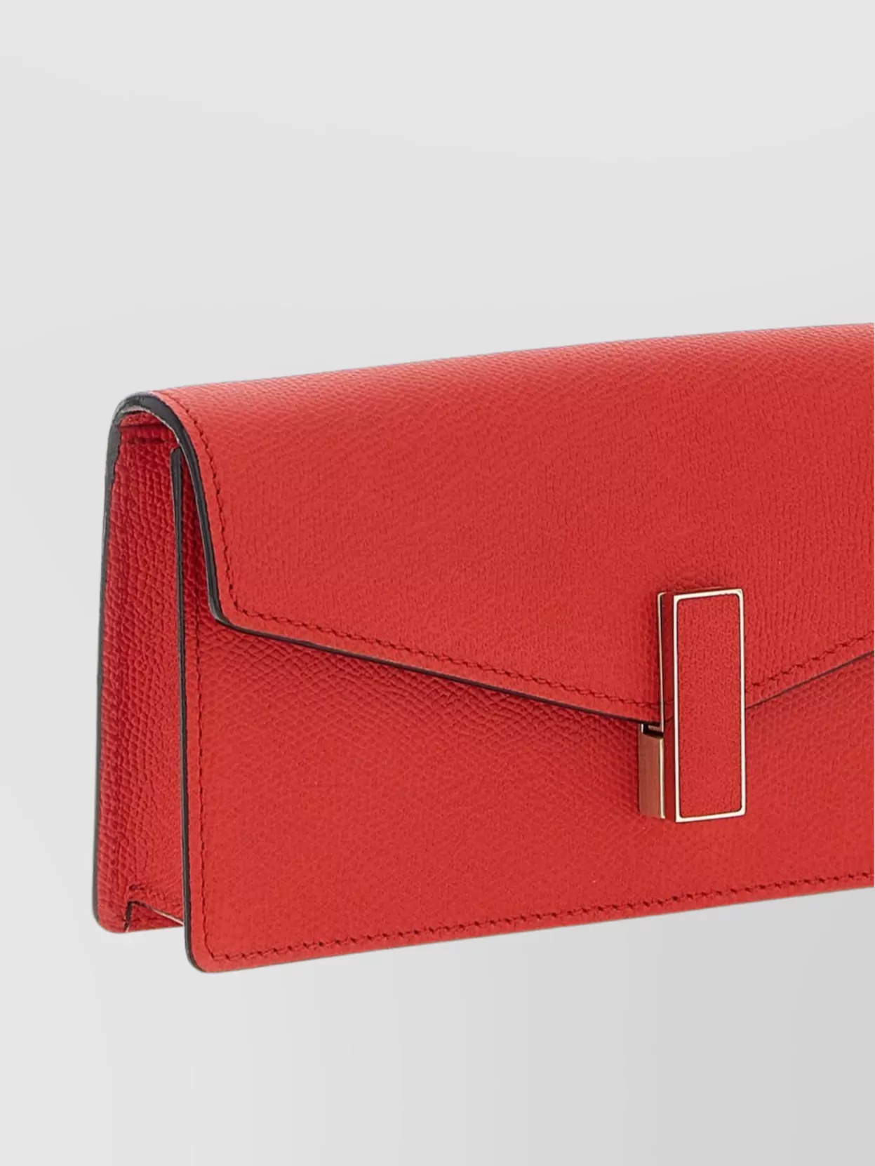 Valextra Chain Strap Rectangular Clutch With Textured Finish