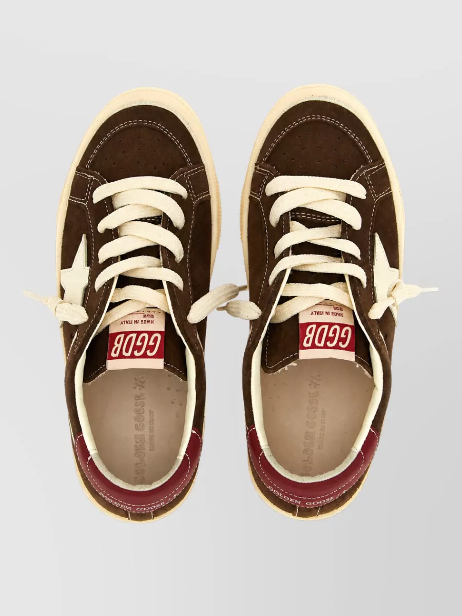 Golden Goose Leather May Low-Top Sneakers