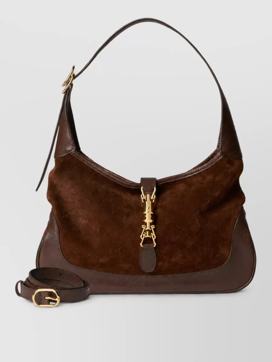 Gucci jackie 1961 suede shoulder bag