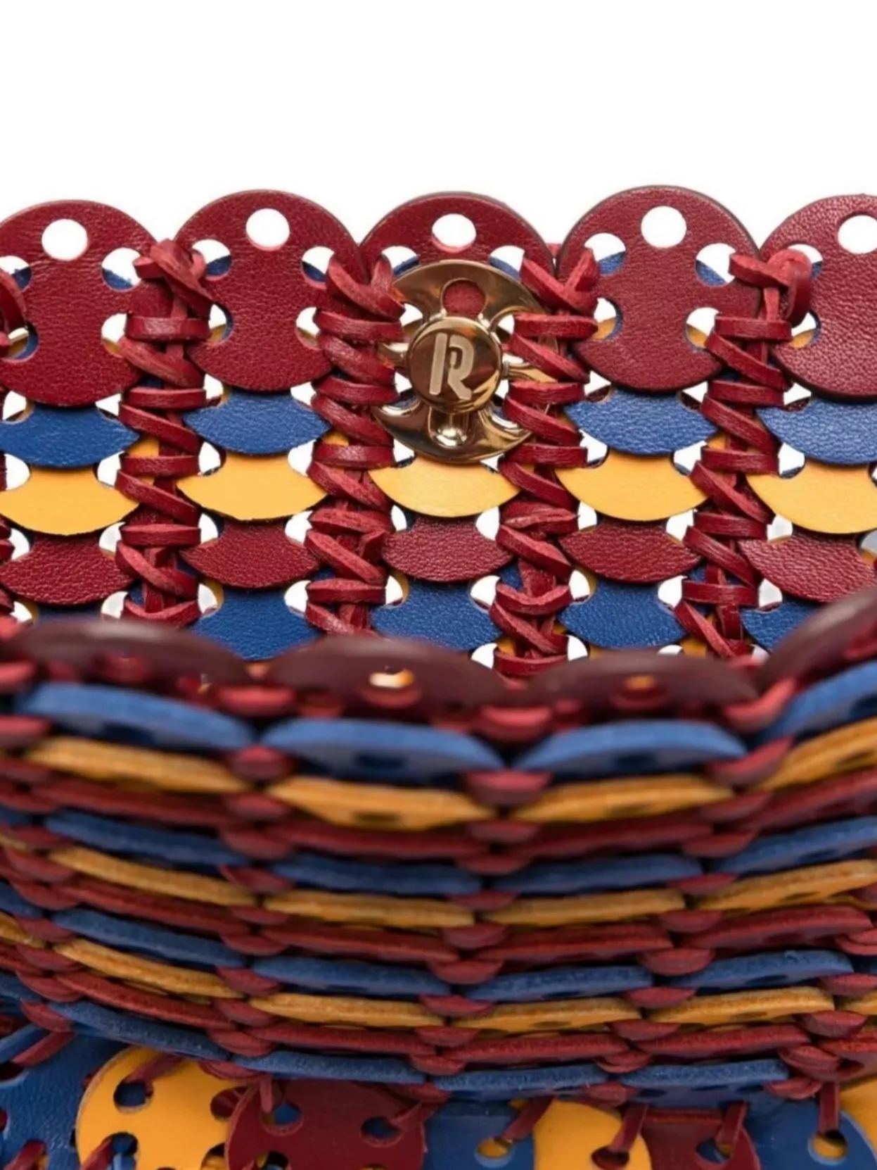 Paco Rabanne Leather Fringe Shoulder Bag With Braided Handle