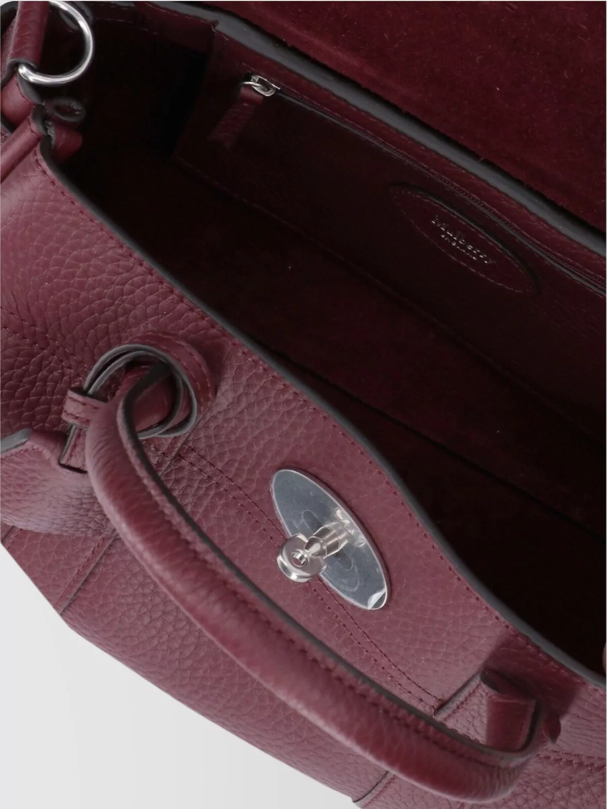 Mulberry Shoulder Bag With Detachable Strap And Top Handle