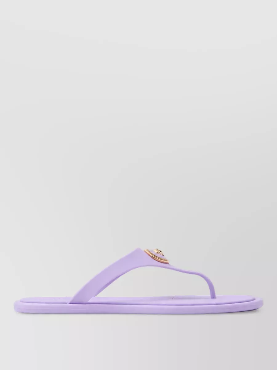 Versace rubber t-strap slides