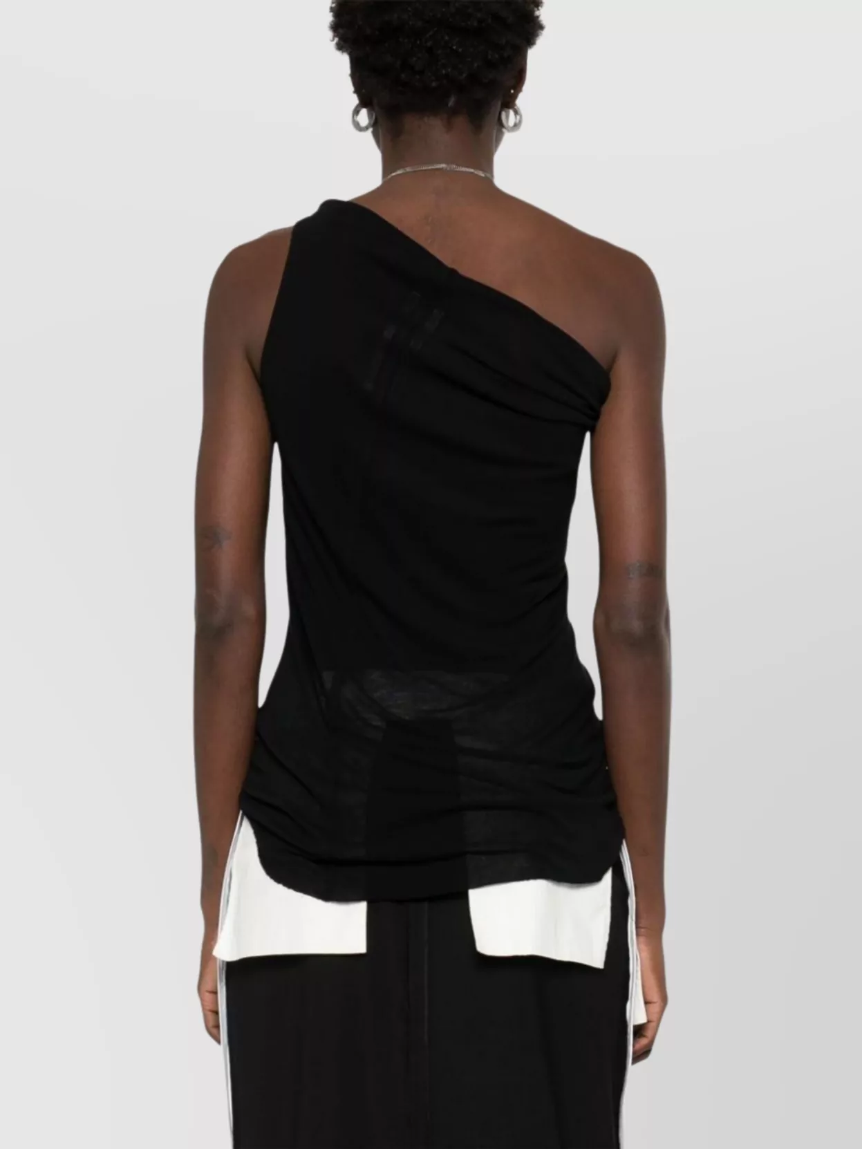 Rick Owens Athena T Asymmetrical One-Shoulder Stretch Top