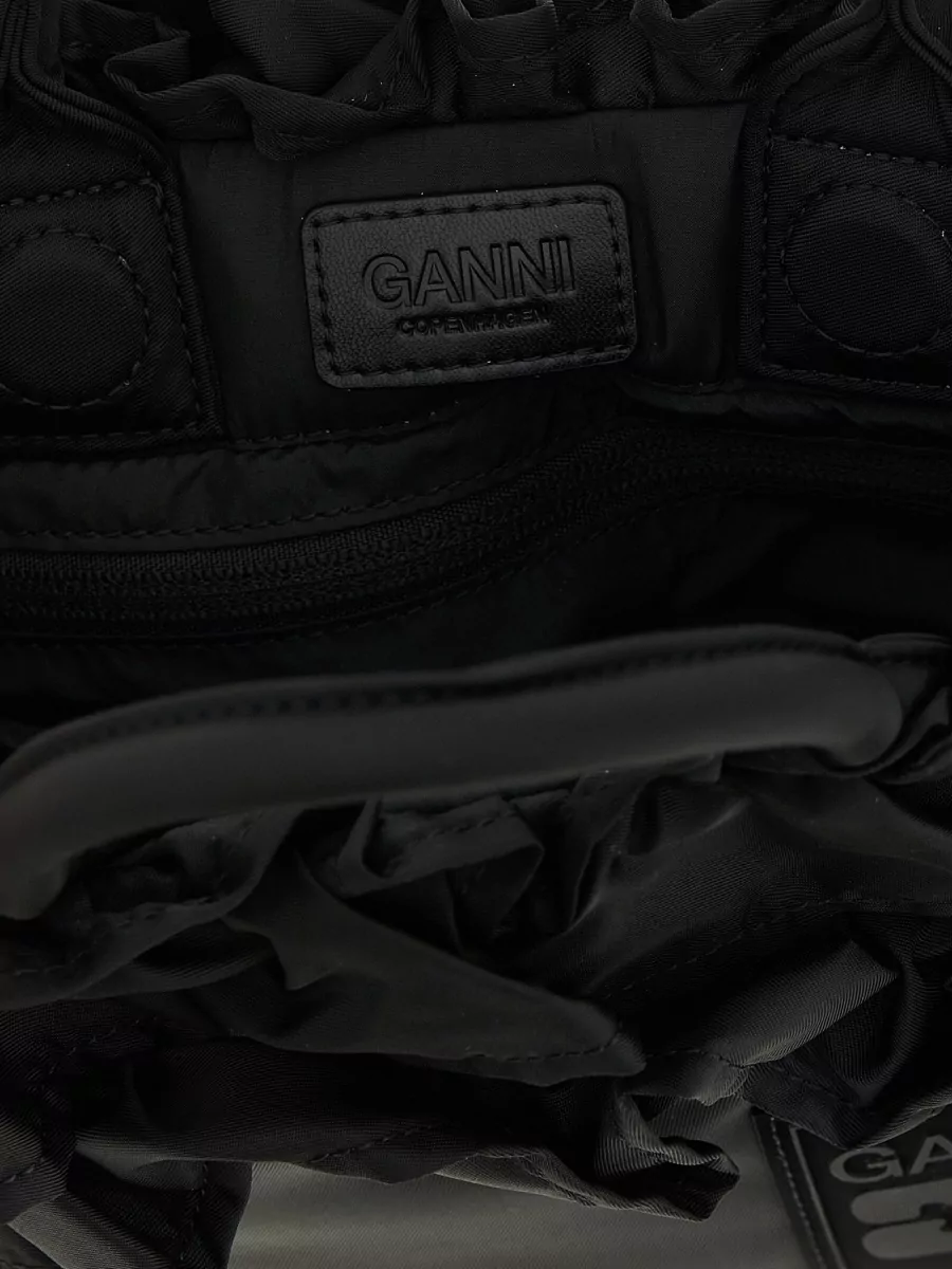 Ganni Mini Hobo Mini Technical Fabric Tote Bag