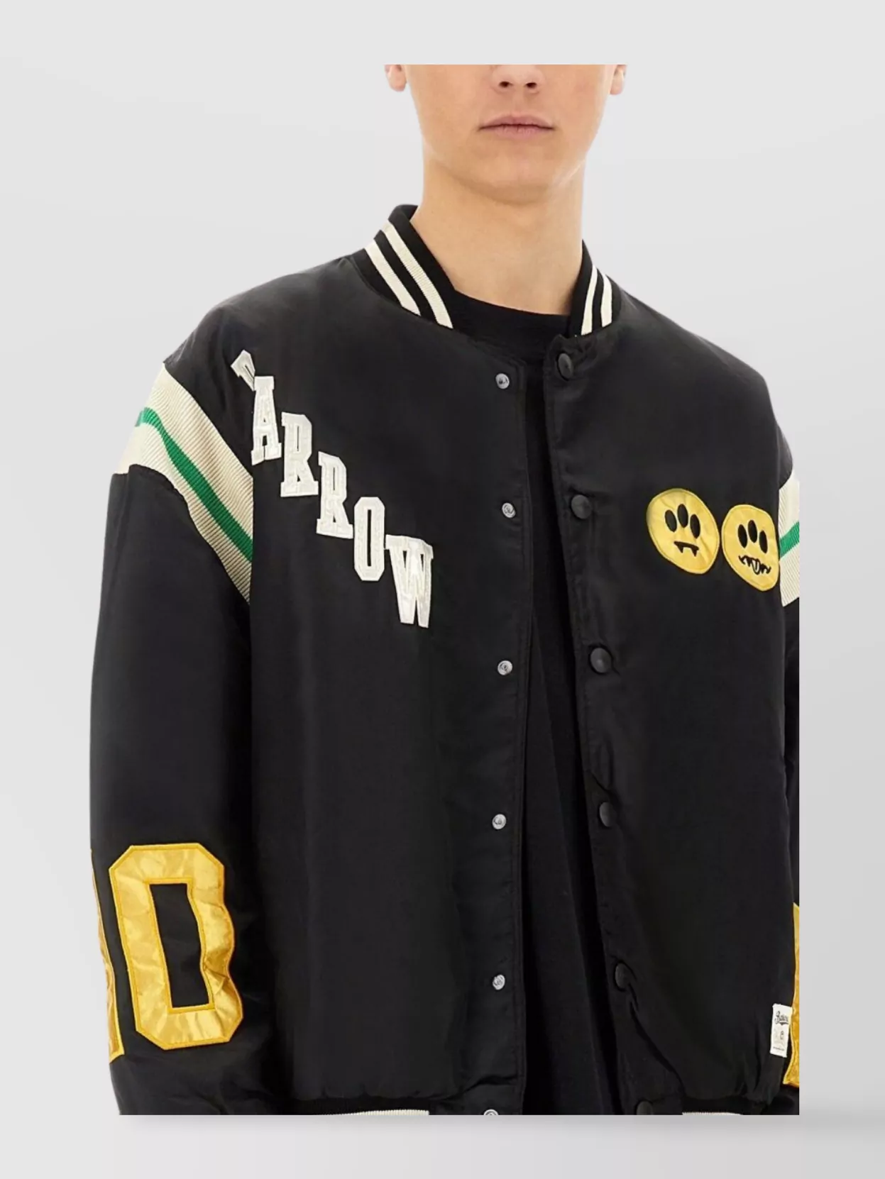 Barrow Graphic Back Satin Bomber Jacket