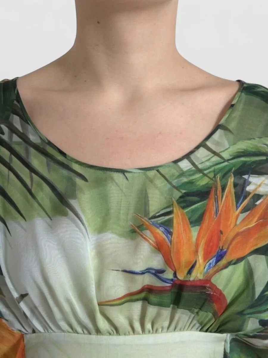 Dolce&Gabbana Silk Jungle Print Maxi Dress
