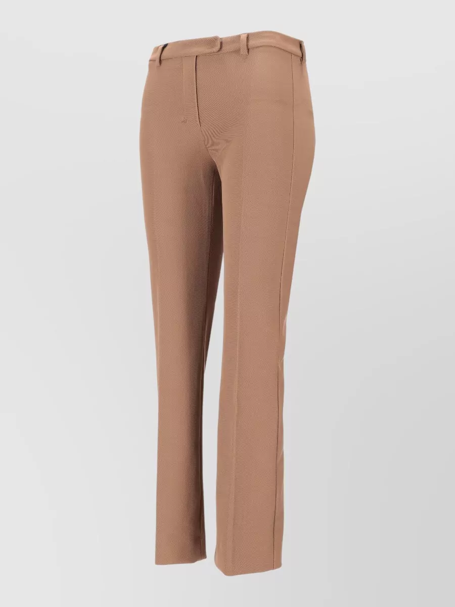 S Max Mara Straight Leg Trousers Belt Loops Pockets