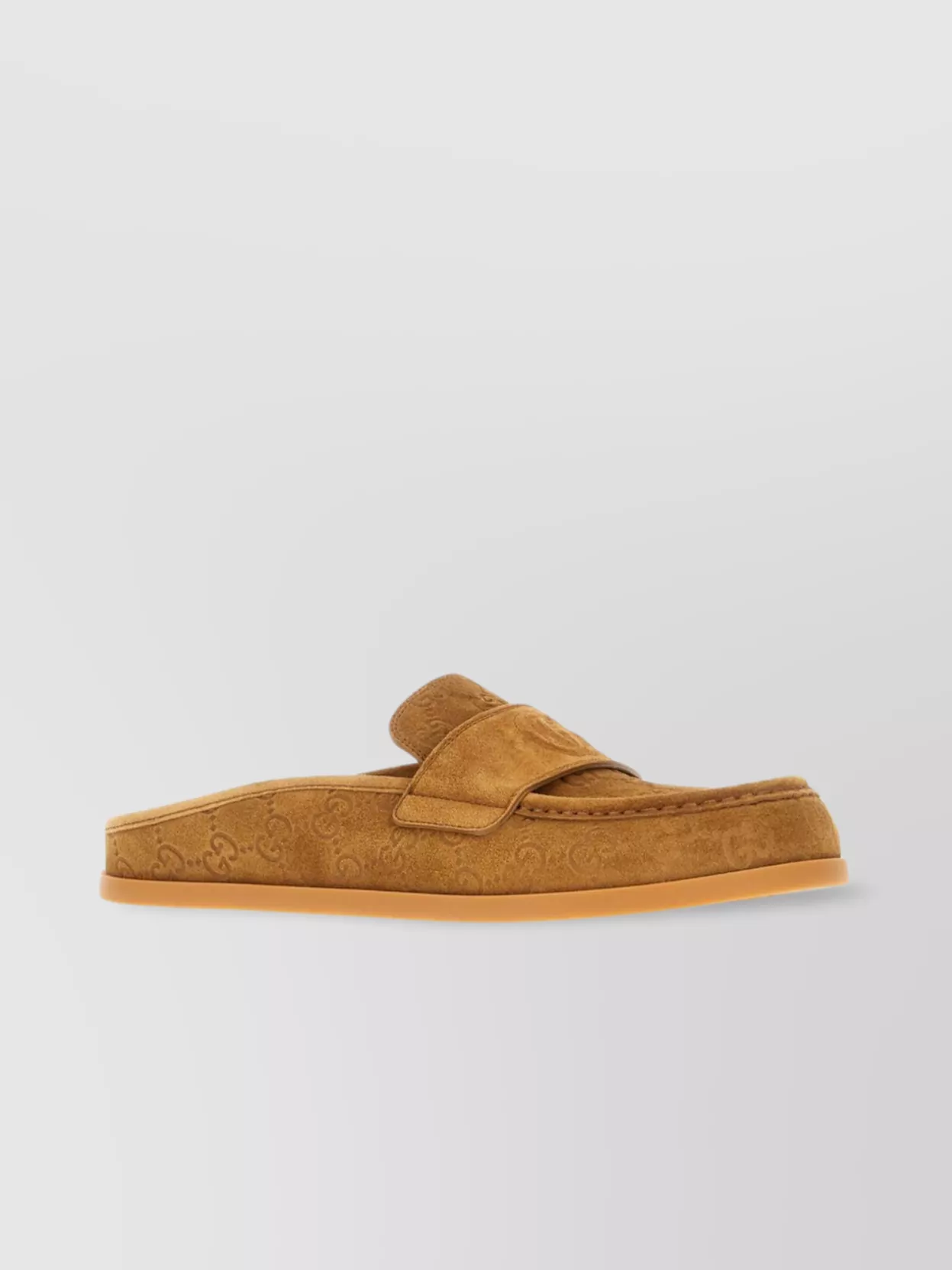 Gucci Embossed Pattern Flat Sole Slippers