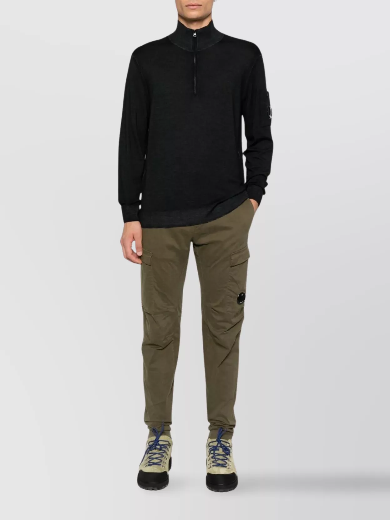 C.p. Company Ergonomic Cargo Trousers Featuring Pockets