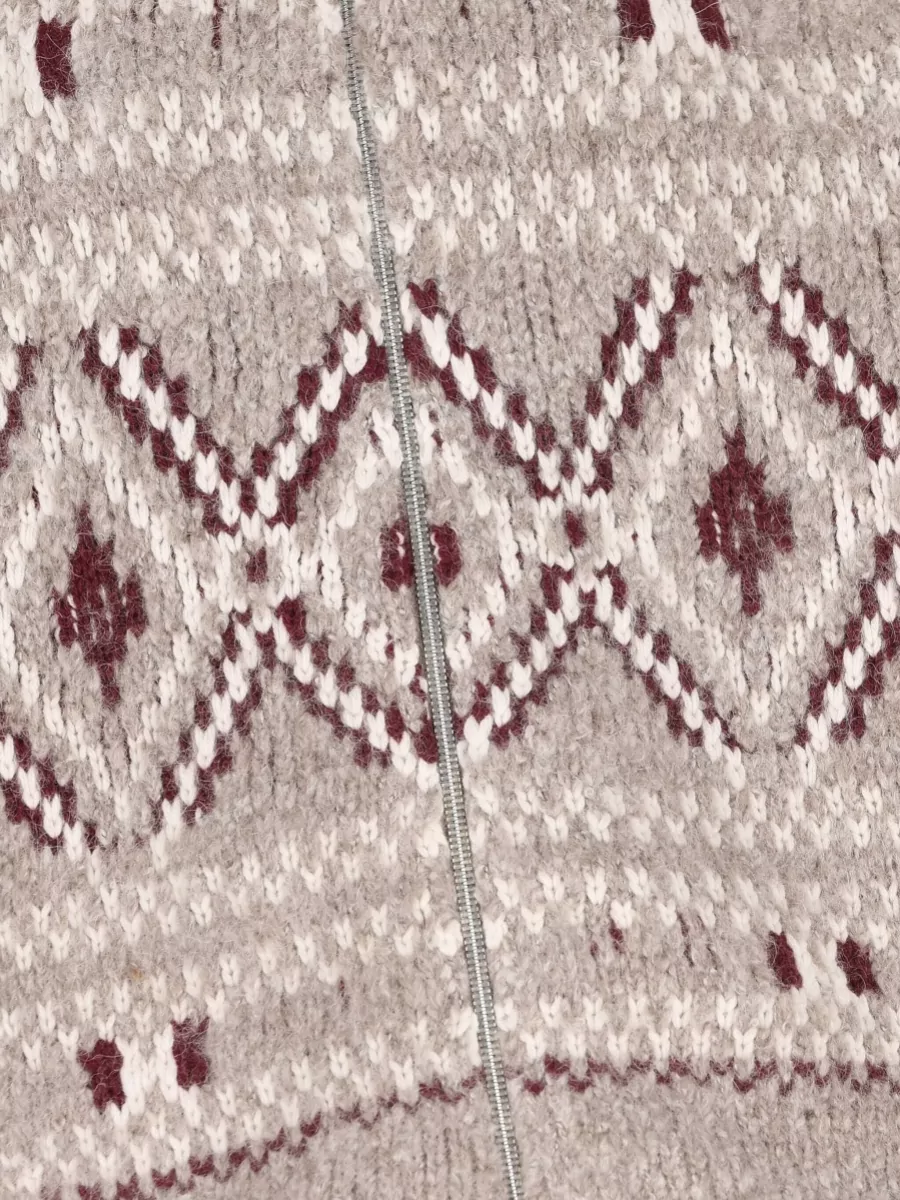 Brunello Cucinelli Knitted Jacket Geometric Pattern High Neck