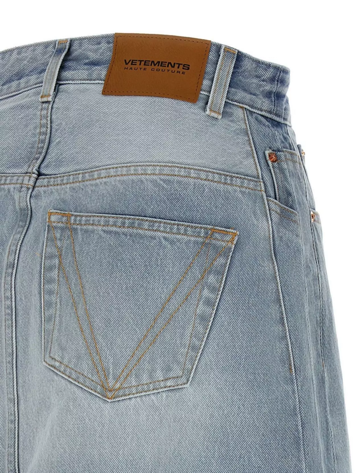 Vetements Logo Denim Skirt