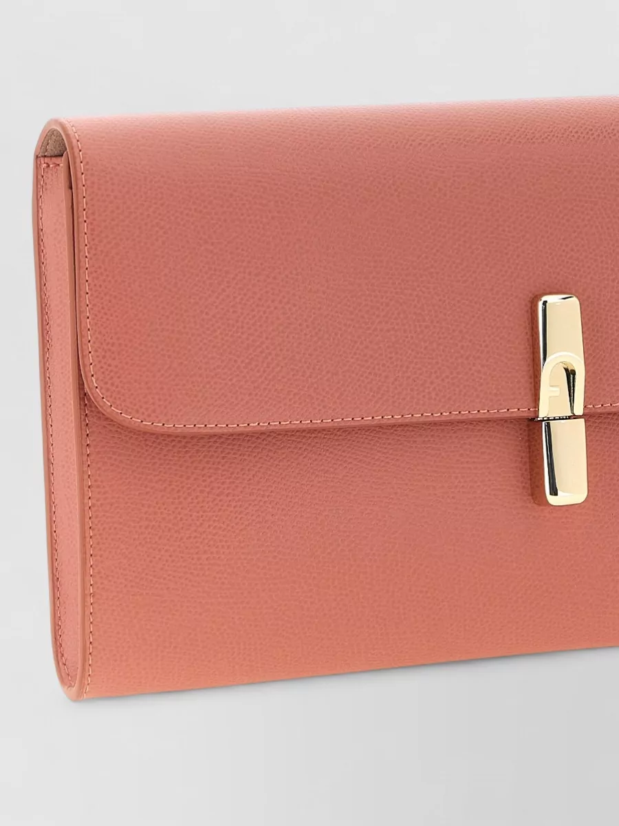 Furla Textured Leather Clutch Bag