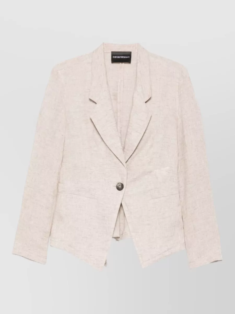 Emporio Armani Linen single-breasted blazer