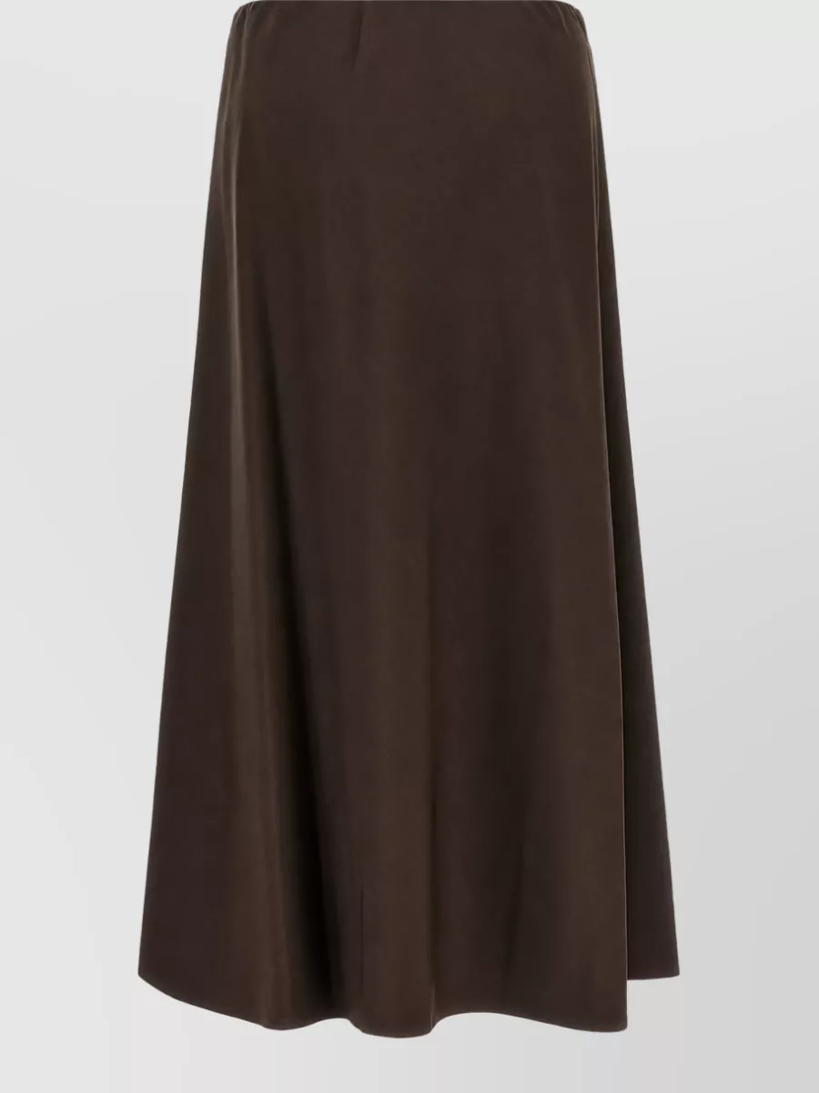 Brunello Cucinelli Virgin wool flute high-rise midi a-line skirt