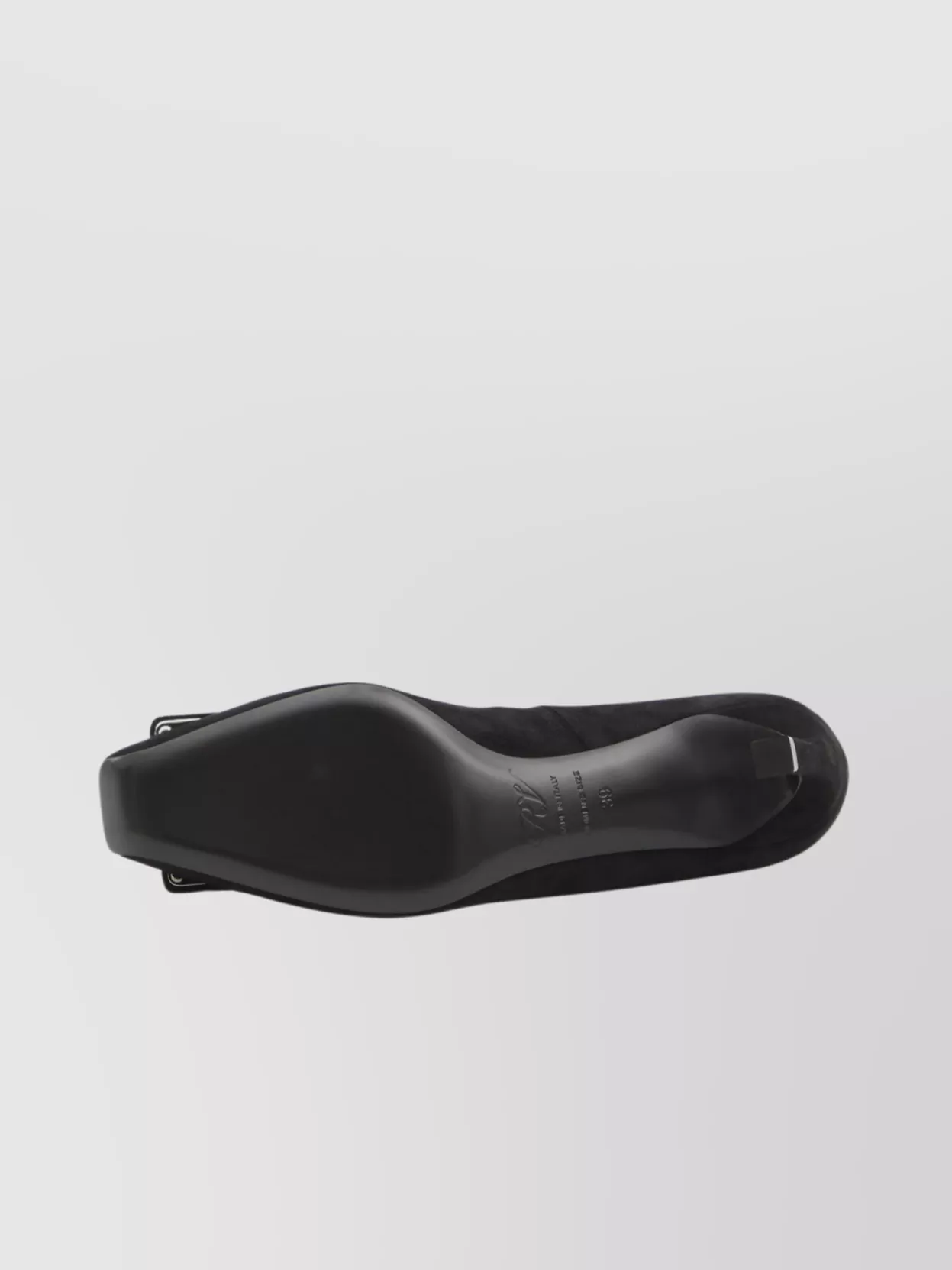 Roger Vivier Trompette Heel Suede Square Toe Pumps