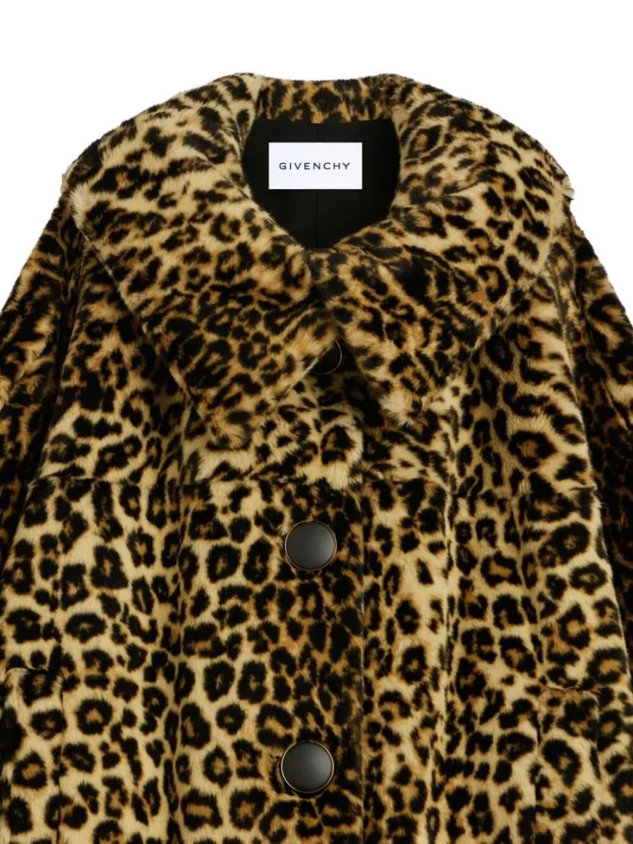 Givenchy Leopard-Print Camel Hair Jacket