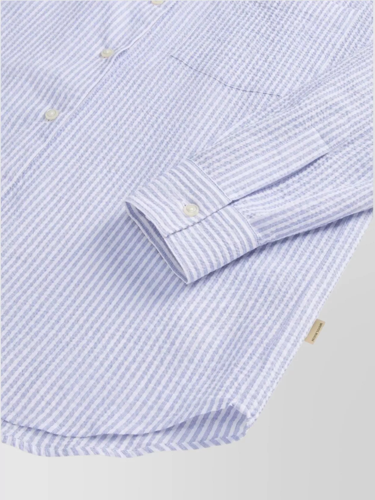 Woolrich Striped Cotton Shirt Chest Pocket